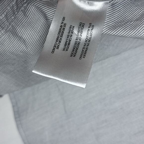 Banana Republic‎ Dress Shirt Mens Extra Large Slim Fit Long Sleeve Grey Gray - Picture 5 of 9